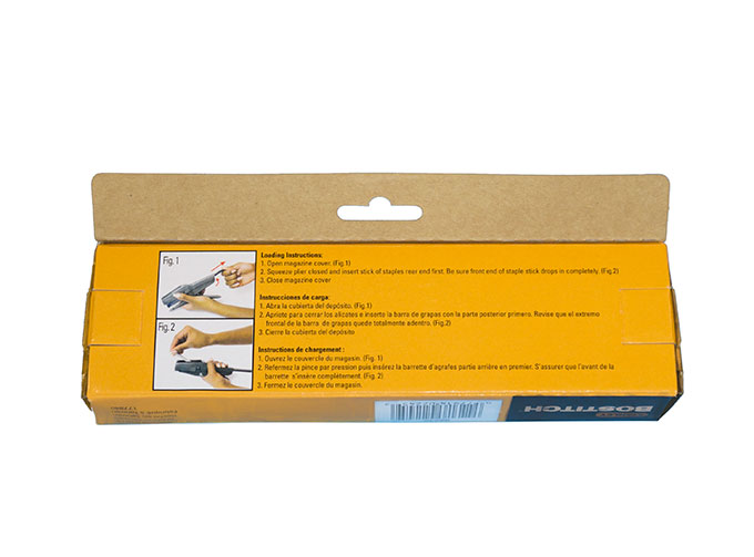 Bostitch B8 Heavy Duty Stapler The Bostitch B8® Heavy Duty Plier Stapler Back of the Box